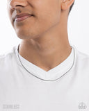 Paparazzi "Stainless Showroom" Silver Mens Urban Necklace Unisex Paparazzi Jewelry