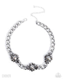 Paparazzi "Industrial Intro" Silver Necklace & Earring Set Paparazzi Jewelry