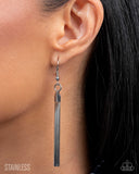 Paparazzi "Herringbone Haute" Silver Choker Necklace & Earring Set Paparazzi Jewelry