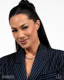 Paparazzi "Herringbone Haute" Silver Choker Necklace & Earring Set Paparazzi Jewelry