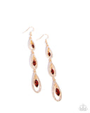 Paparazzi "Teardrop Tenure" Brown Earrings Paparazzi Jewelry