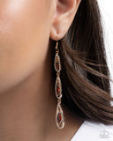 Paparazzi "Teardrop Tenure" Brown Earrings Paparazzi Jewelry