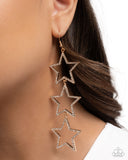Paparazzi "Star-Crossed Success" Gold Earrings Paparazzi Jewelry