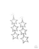 Paparazzi "Star-Crossed Success" White Earrings Paparazzi Jewelry