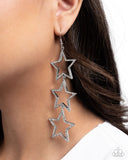 Paparazzi "Star-Crossed Success" White Earrings Paparazzi Jewelry