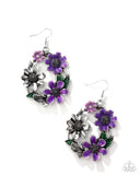 Paparazzi "Wreathed Weekday" Purple Earrings Paparazzi Jewelry