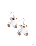 Paparazzi "Teddy Trinket" White Earrings Paparazzi Jewelry