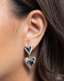 Paparazzi "Heart Habitat" Black Post Earrings Paparazzi Jewelry