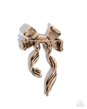 Paparazzi "Bow Bonanza" Gold Brooch Pin Paparazzi Jewelry