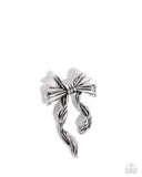 Paparazzi "Bow Bonanza" Silver Brooch Pin Paparazzi Jewelry