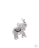 Paparazzi "Elephant Embrace" Black Pin Brooch Paparazzi Jewelry