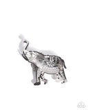 Paparazzi "Elephant Embrace" Black Pin Brooch Paparazzi Jewelry