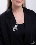 Paparazzi "Elephant Embrace" Black Pin Brooch Paparazzi Jewelry