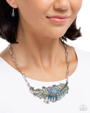 Paparazzi "Fancy Feather" Blue Necklace & Earring Set Paparazzi Jewelry