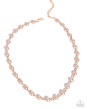 Paparazzi "Pearl Premiere" Brown Necklace & Earring Set Paparazzi Jewelry