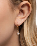 Paparazzi "Pearl Premiere" Brown Necklace & Earring Set Paparazzi Jewelry