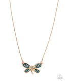 Paparazzi "Dragonfly Direction" Gold Necklace & Earring Set Paparazzi Jewelry