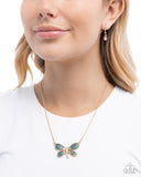 Paparazzi "Dragonfly Direction" Gold Necklace & Earring Set Paparazzi Jewelry
