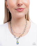 Paparazzi "Transparent Tapestry" Green Necklace & Earring Set Paparazzi Jewelry