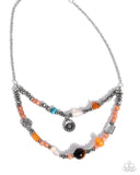 Paparazzi "Blooming Barricade" Orange Necklace & Earring Set Paparazzi Jewelry