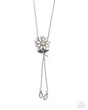 Paparazzi "Floral Fidelity" White Necklace & Earring Set Paparazzi Jewelry