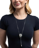 Paparazzi "Floral Fidelity" White Necklace & Earring Set Paparazzi Jewelry