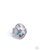 Paparazzi "Hummingbird Hope" White Ring Paparazzi Jewelry