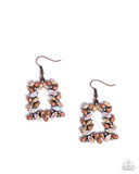 Paparazzi "Fierce Frame" Copper Earrings Paparazzi Jewelry