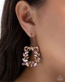Paparazzi "Fierce Frame" Copper Earrings Paparazzi Jewelry