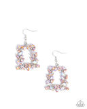Paparazzi "Fierce Frame" Orange Earrings Paparazzi Jewelry