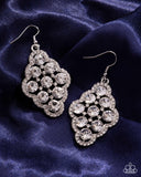 Paparazzi "Scalloped Shimmer" White Earrings Paparazzi Jewelry