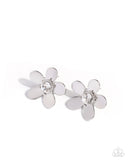 Paparazzi "Blooming Boutique" White Post Earrings Paparazzi Jewelry
