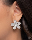 Paparazzi "Blooming Boutique" White Post Earrings Paparazzi Jewelry