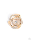 Paparazzi "Singing Spirals" Gold Pin Brooch Paparazzi Jewelry