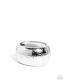 Paparazzi "Hammered Hassle" Silver Bracelet Paparazzi Jewelry