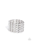 Paparazzi "Reflective Rows" Silver Bracelet Paparazzi Jewelry