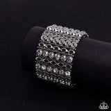 Paparazzi "Reflective Rows" Silver Bracelet Paparazzi Jewelry