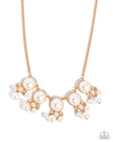Paparazzi "Proverbial Pearls" Gold Necklace & Earring Set Paparazzi Jewelry