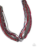 Paparazzi "Rushing Radiance" Red Necklace & Earring Set Paparazzi Jewelry