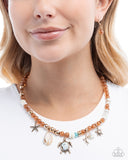 Paparazzi "Operation Ocean" Brown Necklace & Earring Set Paparazzi Jewelry