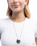 Paparazzi "Tree Frog Tapestry" Green Necklace & Earring Set Paparazzi Jewelry