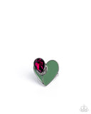Paparazzi "Heartfelt Hello" Green Ring Paparazzi Jewelry