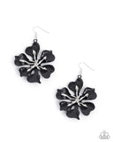 Paparazzi "Floral Faction" Black Earrings Paparazzi Jewelry