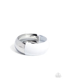 Paparazzi "Painted Paramount" White Bracelet Paparazzi Jewelry