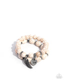 Paparazzi "Santa Fe Settlement" White Bracelet Paparazzi Jewelry