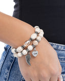 Paparazzi "Santa Fe Settlement" White Bracelet Paparazzi Jewelry