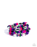 Paparazzi "Stirring Stack" Purple Bracelet Paparazzi Jewelry