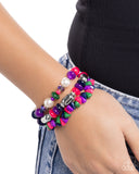 Paparazzi "Stirring Stack" Purple Bracelet Paparazzi Jewelry