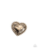 Paparazzi "A Breath of Fresh Romance" Gold Brooch Pin Paparazzi Jewelry