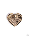 Paparazzi "A Breath of Fresh Romance" Gold Brooch Pin Paparazzi Jewelry